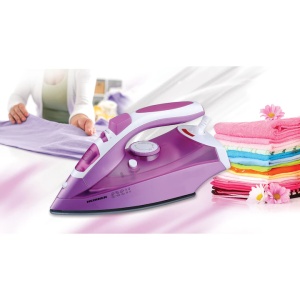 Fier de calcat Heinner Dyna ID-2900-PP, 2400W, Talpa ceramica, Termostat, Mov - Img 2