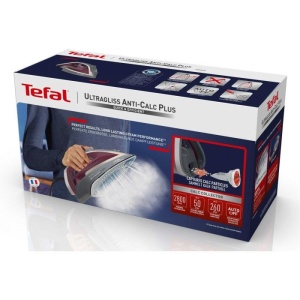 Fier de calcat Tefal Ultragliss Plus FV6840E0, 2800W, jet de abur 260 g/min, abur variabil 0-50 g/min, colector anticalcar, oprire automata, gri/visiniu - Img 4