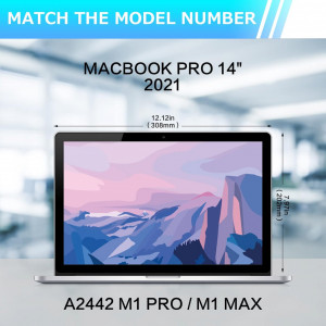 Filtru de confidentialitate pentru MacBook Pro 2021 Lama, magnetic, negru, 30,8 x 20,2 cm - Img 5