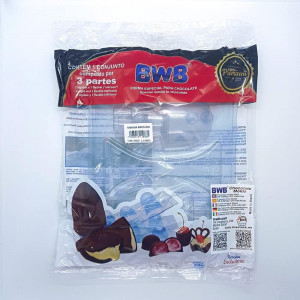 Forma pentru ciocolata BWB 10207, silicon/plastic, transparent, 18,5 x 24 cm - Img 2