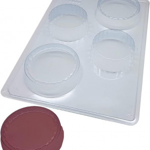 Forma pentru ciocolata BWB 3640, silicon/plastic, transparent, 24,5 x 35 cm - Img 6