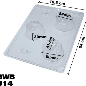 Forma pentru ciocolata BWB 9635, silicon/plastic, transparent, 18,5 x 24 cm - Img 5