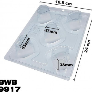Forma pentru ciocolata BWB 9917, silicon/plastic, transparent, 18,5 x 24 cm - Img 5