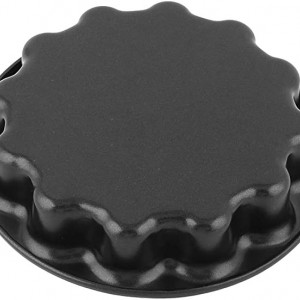 Forma pentru tort Sourcingmap, metal, negru, 16 x 3 cm - Img 3