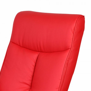 Fotoliu recliner Kenzo Aulon piele sintetica/metal, rosu, 108 x 80 x 80 cm - Img 5