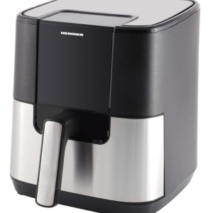 Friteuza aer cald Heinner HealthyEra 15 HAF-H6BKS1500, Putere 1500W, Capacitate: 5.5L, 8 Programe presetate, Negru/Argintiu
