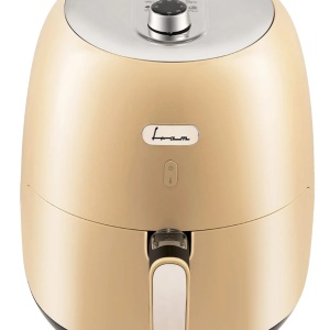 Friteuza cu aer cald Fram FAF-1500CR, 1500W, Capacitate cos 3.2L, Vas detasabil anti-adeziv, Crem