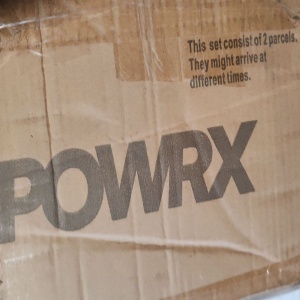 Gantera premium fitness, POWRX, coating cauciuc, bara din crom, 17.5 kg, Negru, Resigilat, Grad A - Img 3