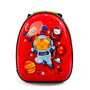 Ghiozdan pentru copii Space Cat Rosu 32X26X12 Cm - Img 2