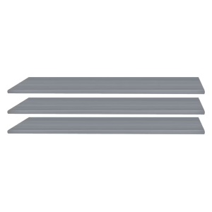 Glauz set 3 rafturi pentru mobilier 87x50x2 cm, PAL foliat, gri - Verificat A · Re-Bloom