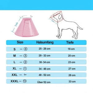 Guler pentru animale Supet, PVC, roz/albastru, L