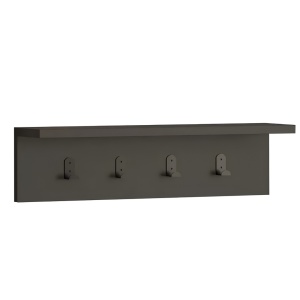 Hanah Home cuier de perete, PAL melaminat 18mm, 60x16.3x14.5 cm, design scandinav, antracit - Verificat A · Re-Bloom