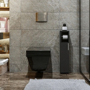Hanah Home dulap baie, PAL melaminat 18mm, 15x12x65 cm, multiple rafturi, antracit - Verificat A · Re-Bloom - Img 3