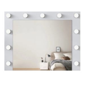 Hanah Home oglinda decorativa, PAL melaminat E1, 90x71.8x15 cm, grosime 18mm, alb - Verificat A · Re-Bloom