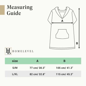 Homelevel poncho de baie unisex, bumbac organic 100%, marime S-M, gluga + buzunar cangur, lavabil 40°C, gri - Verificat A · Re-Bloom - Img 5