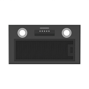 Hota incorporabila Heinner HBIH-MD600BK, Capacitate absorbtie 610m3/h, 3 trepte de viteza, 1 motor, Lumina LED, 1 filtru aluminiu, Negru - Img 2