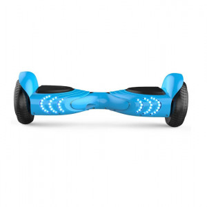 Hoverboard Tomoloo, LED, aluminiu/plastic, albastru, 63,5 x 23,9 x 23,4 cm