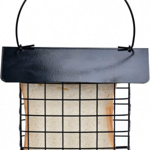 Hranitoare suspendata pentru pasari ALaPon, metal, negru, 13 x 10 x12 cm - Img 7