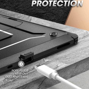 Husa de protectie 360 grade pentru Samsung Galaxy Tab A7 2020 SUPCASE, policarbonat, negru, 10,4 inchi - Img 7