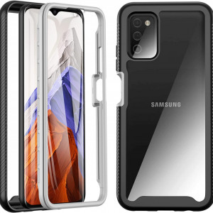 Husa de protectie 360 pentru Samsung Galaxy A03S Besinpo, silicon, negru/transparent, 6,5 inchi - Img 1