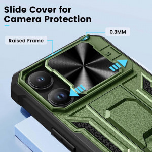 Husa de protectie compatibila cu iPhone 14 Pro 5G 2022 HWeggo, policarbonat/poliuretan, verde alpin, 6,1 inchi - Img 7