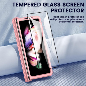 Husa de protectie compatibila cu Samsung Galaxy Z Fold 4 HWeggo, acrilic/poliuretan, roz/albastru, 7,6 inchi - Img 2