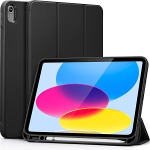 Husa de protectie flip pentru iPad generatia a 10-a 2022 Esr, silicon/piele PU, negru, 10,9 inchi