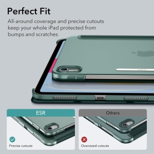 Husa de protectie flip pentru iPad generatia a 10-a 2022 Esr, policarbonat, verde, 10,9 inchi