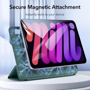 Husa de protectie flip pentru iPad Mini generatia 6 2021 Esr, policarbonat, verde inchis, 8,3 inchi