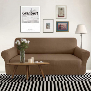 Husa de protectie pentru canapea Granbest, textil, kaki, 300 x 104 x 107 cm - Img 5