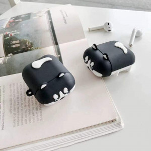 Husa de protectie pentru casti AirPods Pro YourLovely, silicon, negru/alb - Img 5