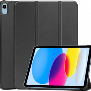 Husa de protectie  pentru iPad A 10-a generatie Fitudoos, piele PU, negru, 10,9 inchi