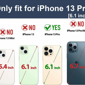 Husa de protectie pentru iPhone 13 Pro  Aisenth, piele PU, multicolor, 6.1 inchi