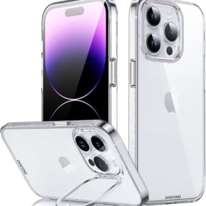 Husa de protectie pentru iPhone 14 Pro Max Dasfond, TPU/PC, transparent, 6,7 inchi