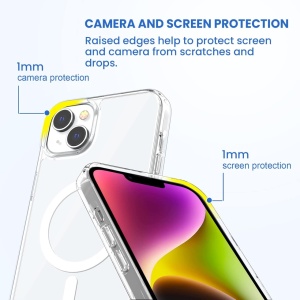 Husa de protectie pentru iPhone 14 Pro Max leChivée, silicon, transparent, 6,7 inchi