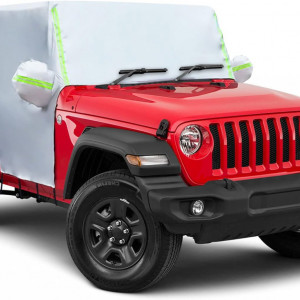 Husa de protectie pentru Jeep Wrangler cu 4 usi 2007-2022 Bigacober, panza Oxford, argintiu/verde