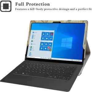 Husa de protectie pentru Lenovo Yoga Duet 7 Lfdz, piele PU, bej, 13 inchi