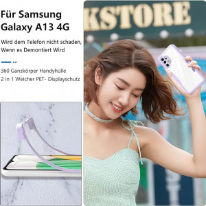 Husa de protectie pentru pentru Samsung Galaxy A13 BESINPO, poliuretan, violet 6.5 inchi