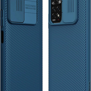 Husa de protectie pentru Xiaomi Redmi Note 11, NEWZEROL, policarbonat, albastru