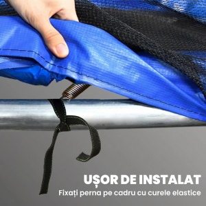 Husa pentru trambulina Ø305cm, plastic/PE/spuma EPE, inaltime 30cm, pliabila, potrivita trambulina Ø305cm/10ft, multicolor - Verificat A · Re-Bloom - Img 5