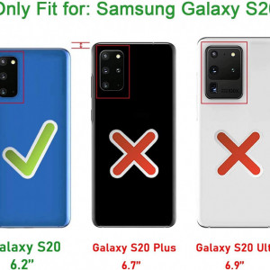 Husa protectie telefon Lelogo, compatibila pentru Samsung S20, piele PU, negru/maro, 6,2 inchi - Img 5