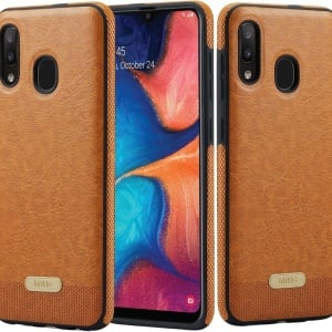 Husa slim pentru Samsung Galaxy A40 Sibada, TPU/piele, maro, 5,9 inchi