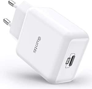 Incarcator cu cablu USB C Quntis, incarcare rapida, 20 W, alb, ABS - Img 1