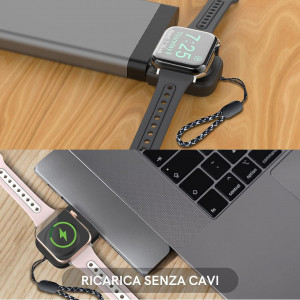 Incarcator fara fir pentru Apple Watch Delidigi, ABS, negru
