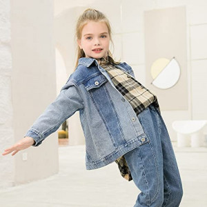 Jacheta de Jeans pentru copii Balipig, bumbac/poliester, albastru, 140, 6-7 ani - Img 5