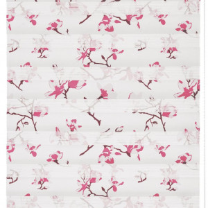 Jaluzea My Home, textil, alb/roz/maro, 80 x 110 cm