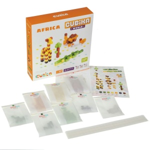 Joc Din Lemn, Set de constructii, Cubika, World Africa - Img 2