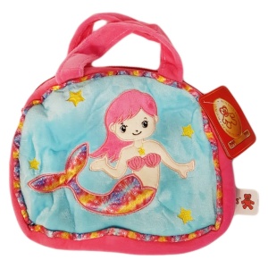 Jucarie din plus tip gentuta cu sirena, Roz, 26 cm WJ6135A - Img 1