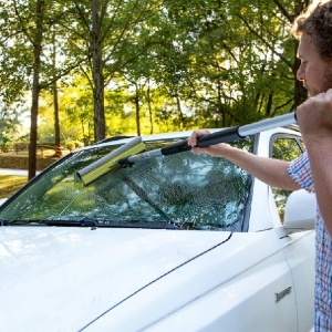 Kit de curatare auto DOCA, tija telescopica si 5 accesorii, aluminiu/microfibra, galben/argintiu - Img 3