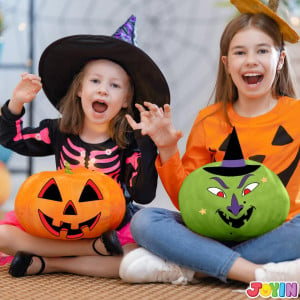 Kit pentru pictat/decorat dovlecii pentru Halloween JOYIN, hartie/vopsea/textil, multicolor